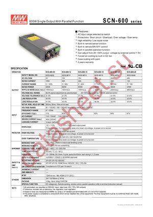 SCN-600-15 datasheet  